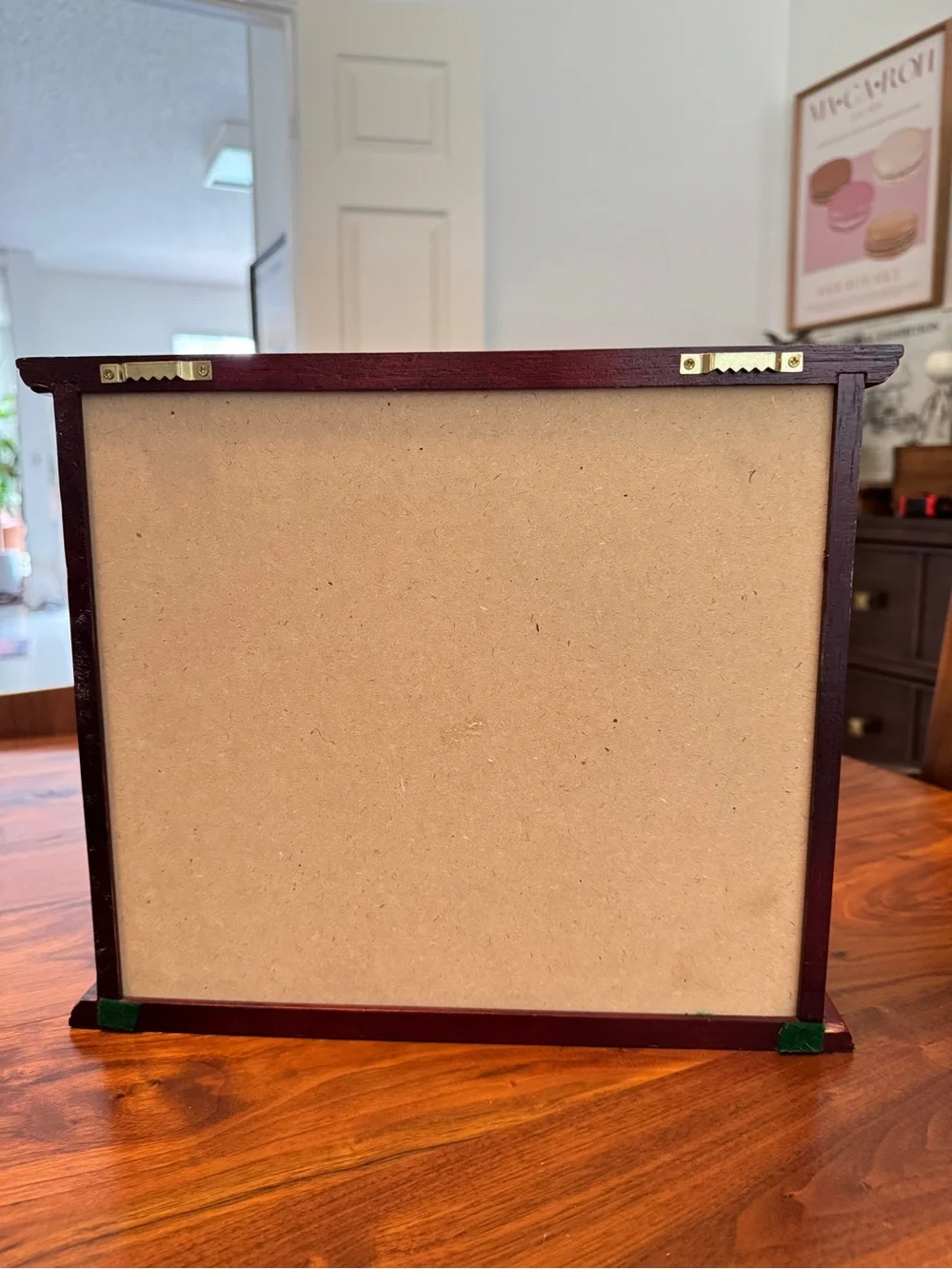16 Ball Mahogany Wood Golf Ball Display Cabinet Case Rack Wall Mount